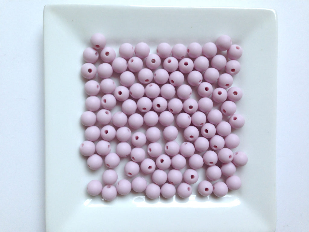 9mm Lilac Silicone Beads