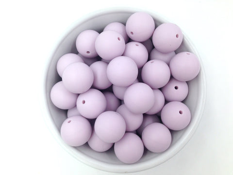 19mm Lilac Silicone Beads