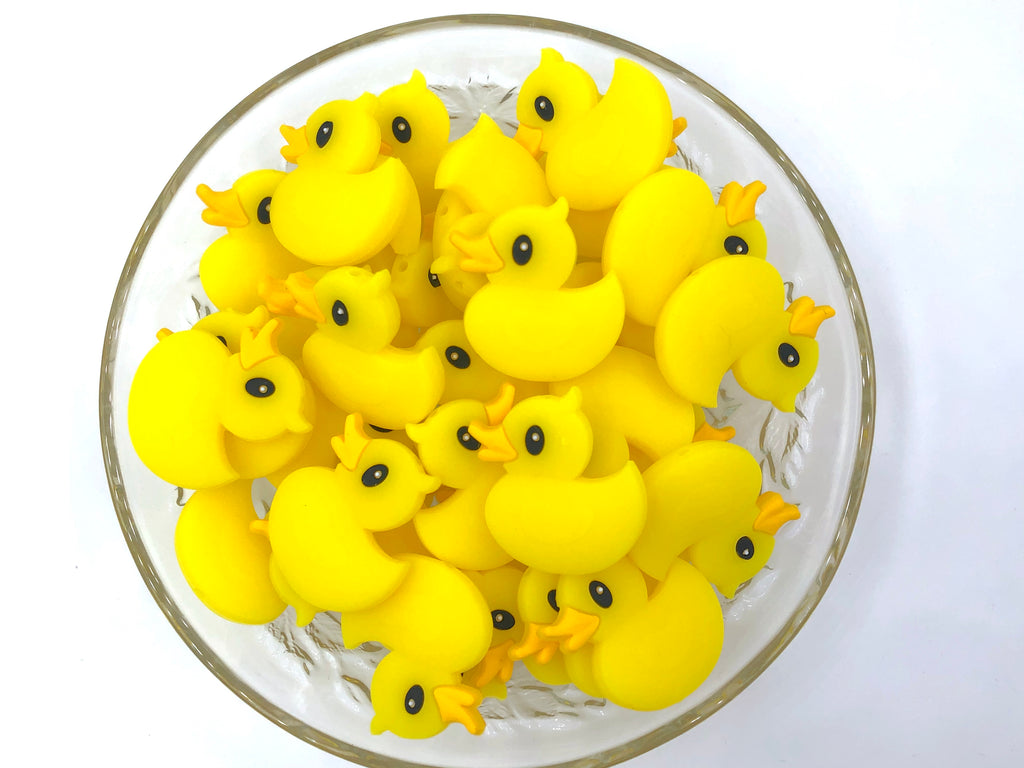 Yellow Rubber Duckie Silicone Beads