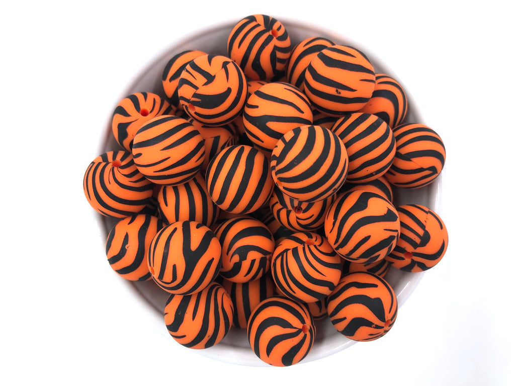 Tiger Silicone Beads--19mm