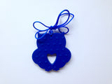 Royal Blue Silicone Owl Teether