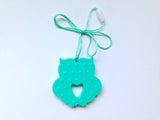 Turquoise Silicone Owl Teether