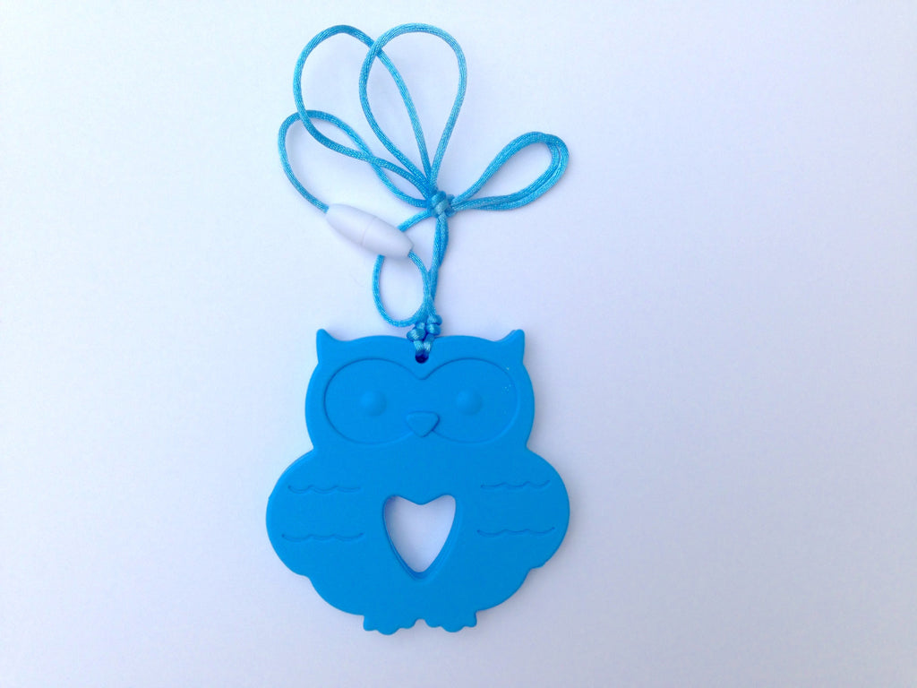Sky Blue Silicone Owl Teether