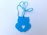 Sky Blue Silicone Owl Teether