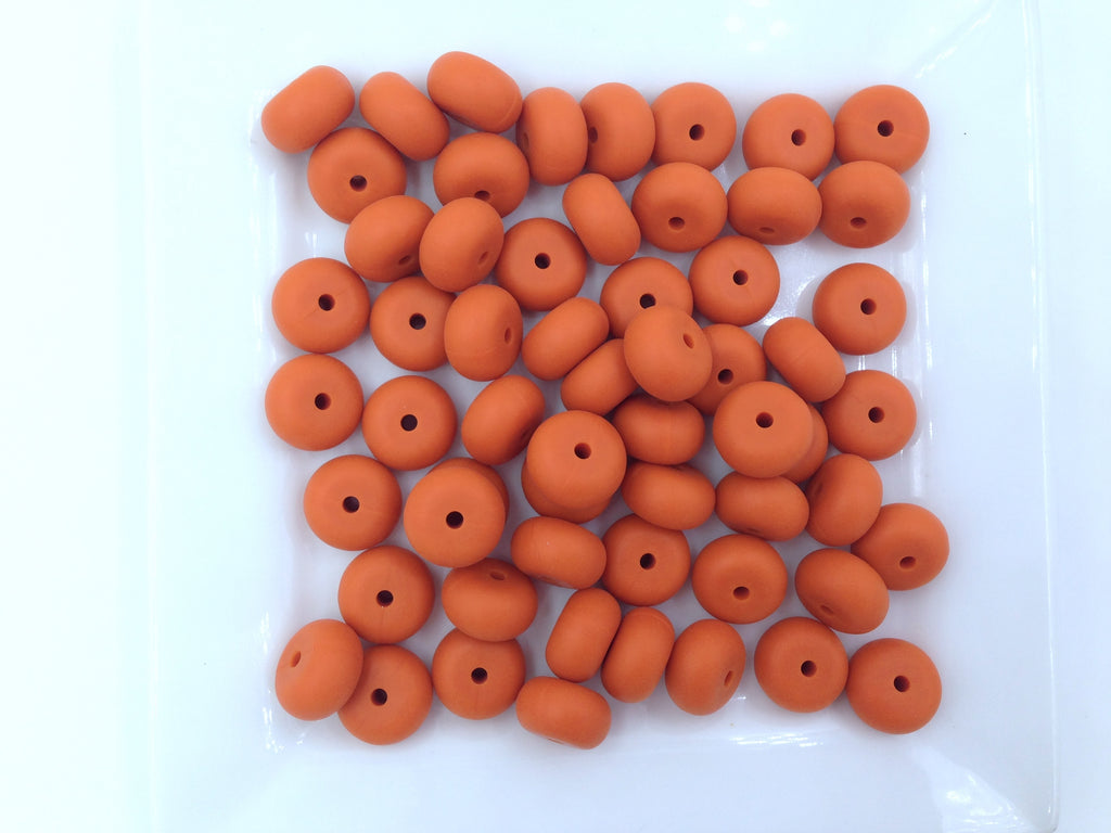 Pumpkin Mini Abacus Silicone Beads