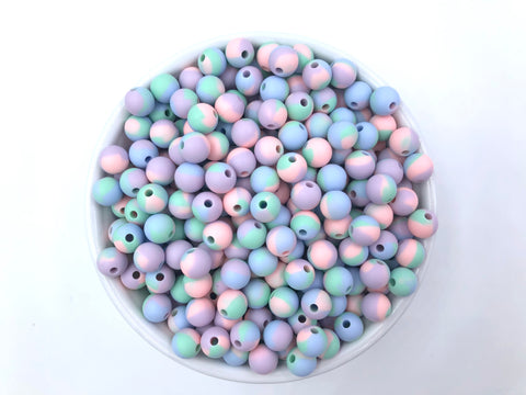 9mm Tie Dye Silicone Beads