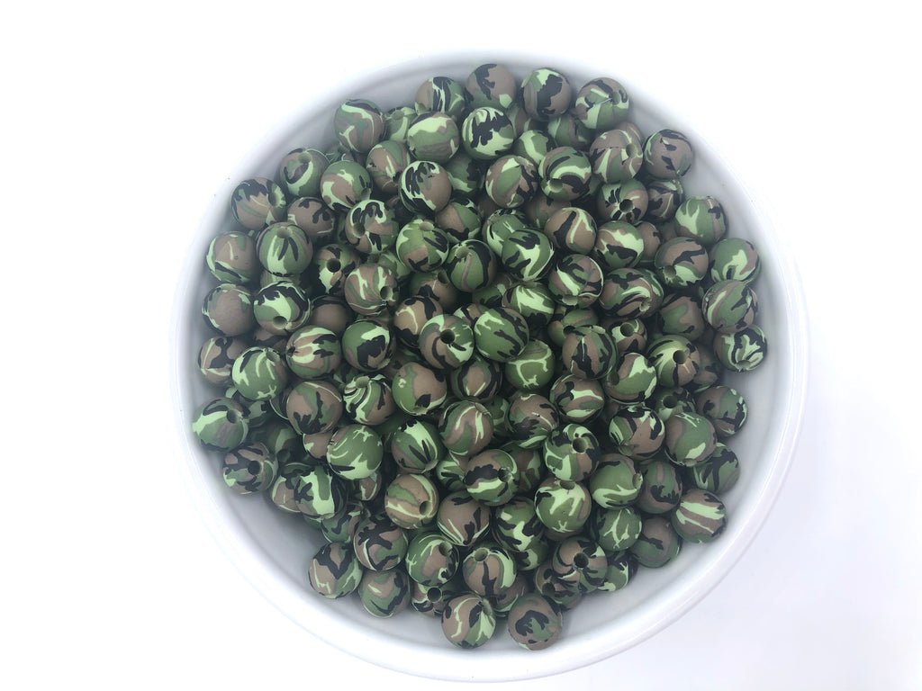 Camo Silicone Beads--9mm