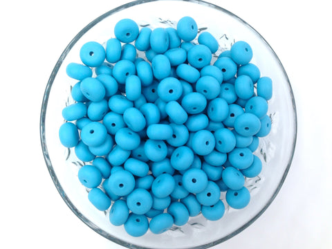 Island Blue Mini Abacus Silicone Beads