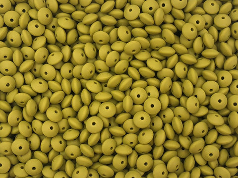 Pistachio Saucer Silicone Beads