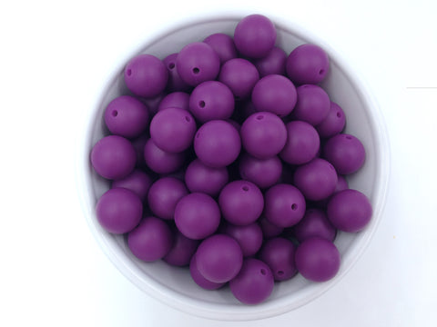 19mm Perfect Plum Silicone Beads