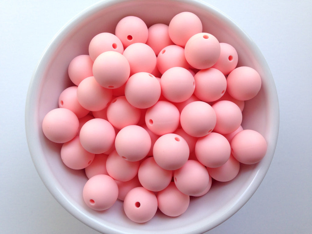 15mm Pink Quartz Silicone Beads
