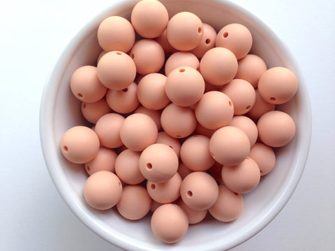 15mm Peach Sorbet Silicone Beads