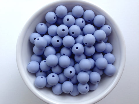 12mm Tranquility Blue Silicone Beads