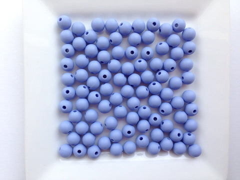 9mm Tranquility Blue Silicone Beads