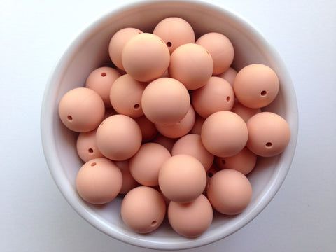 19mm Peach Sorbet Silicone Beads