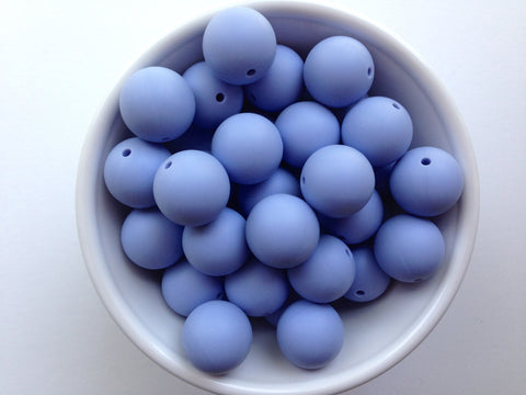 19mm Tranquility Blue Silicone Beads