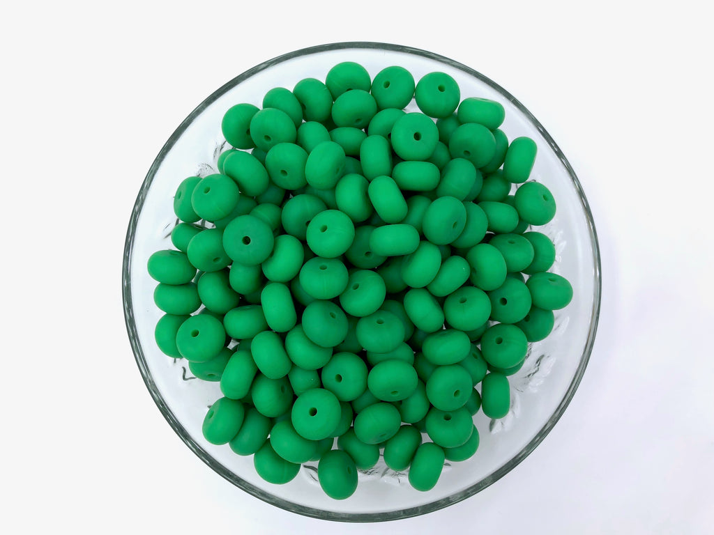 Kelly Green Mini Abacus Silicone Beads