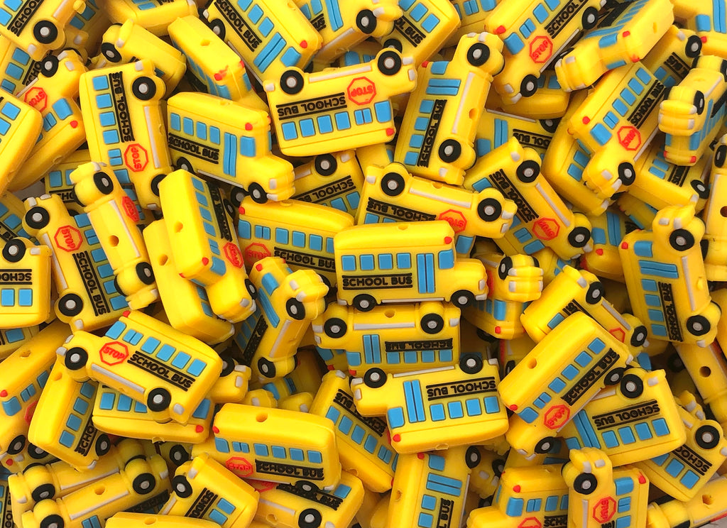 School Bus Silicone Beads