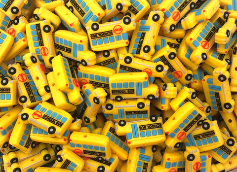 School Bus Silicone Beads