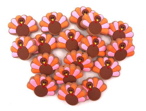 Turkey Silicone Beads--Pink