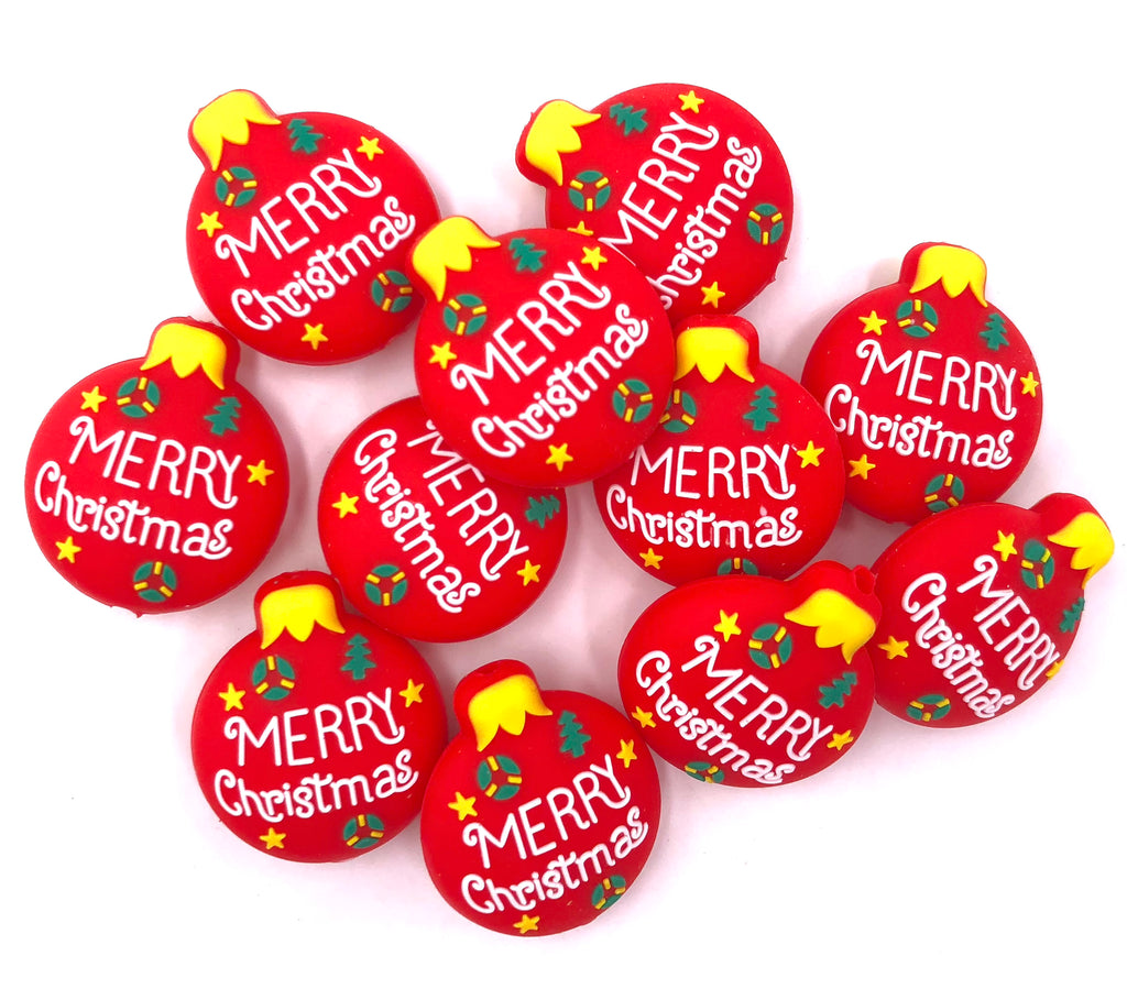 Christmas Ornament Silicone Beads