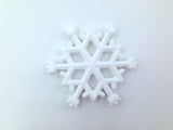 Snowflake Silicone Teether--White