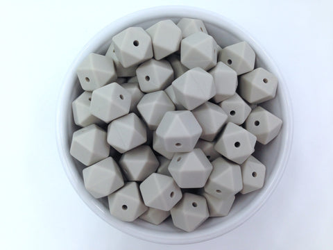 14mm Riverstone Mini Hexagon Silicone Beads