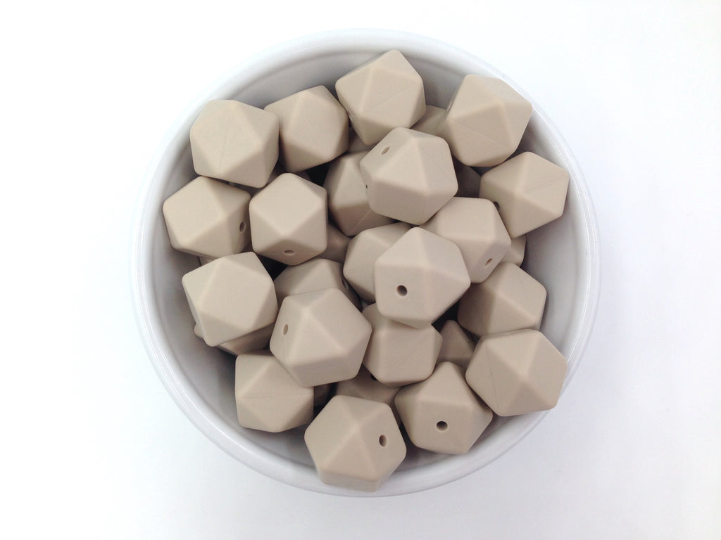 Sandstone Hexagon Silicone Beads