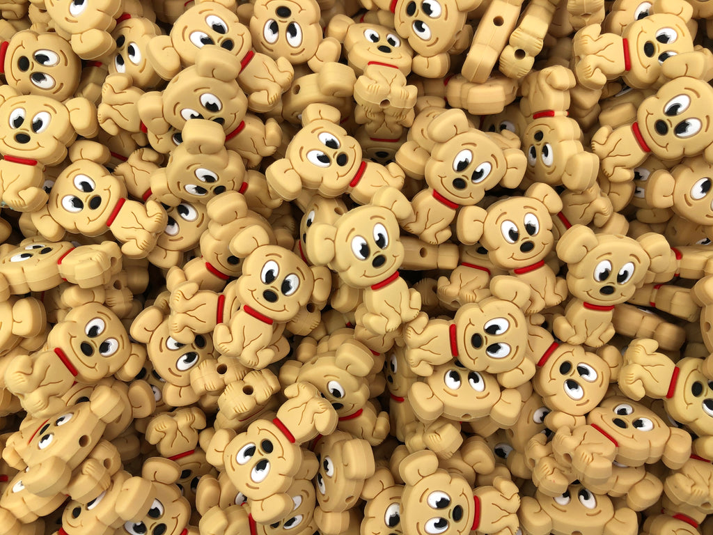 Brown Puppy Dog Beads