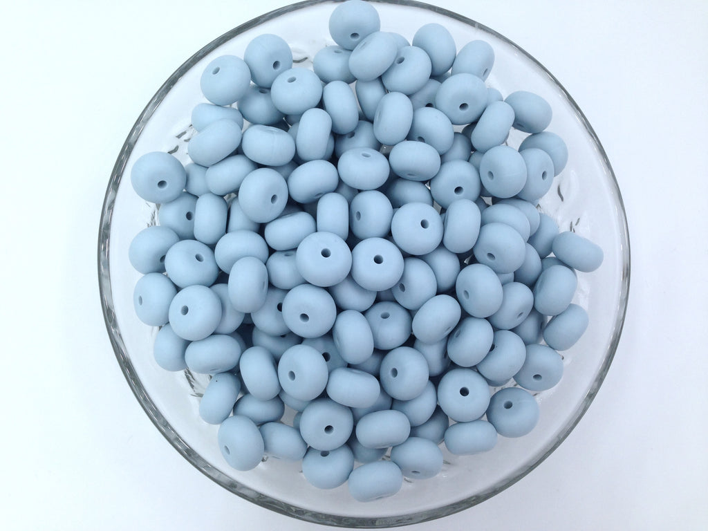 Frost Blue Mini Abacus Silicone Beads