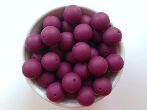 19mm Wine Silicone Beads