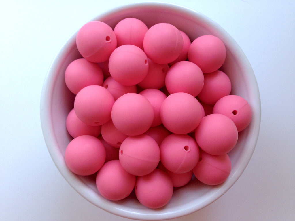 19mm Perfectly Pink Silicone Beads