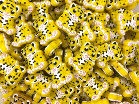 Tiger Silicone Beads--Yellow