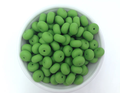 Olive Green Mini Abacus Silicone Beads