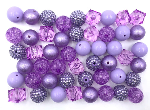 Light Purple Chunky Bead Mix