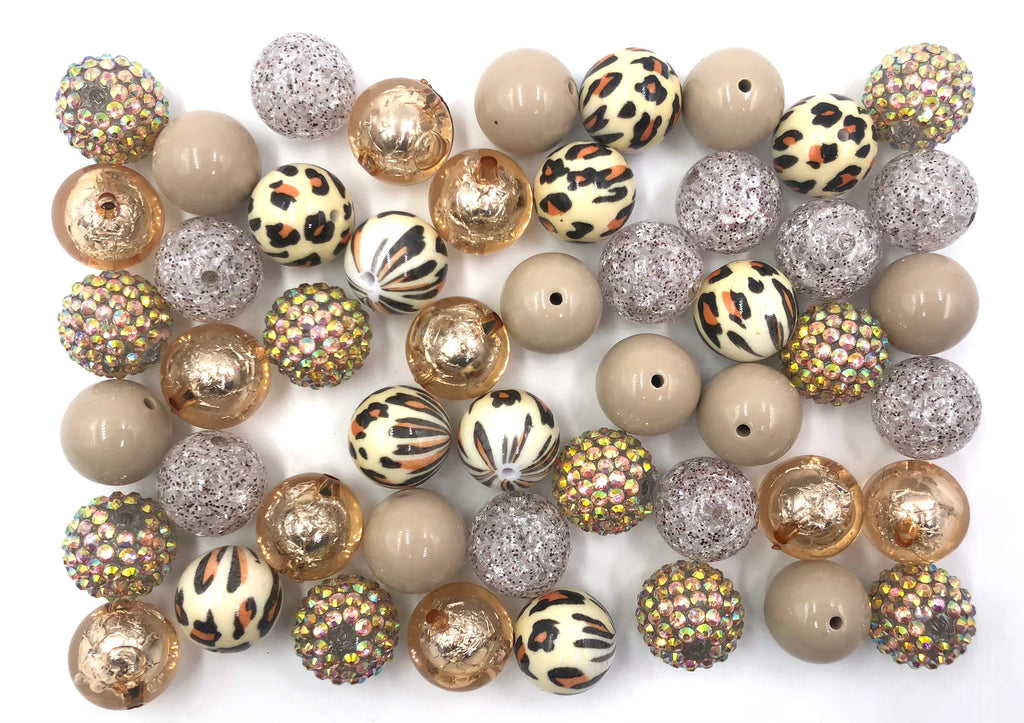 Gold Leopard Chunky Bead Mix