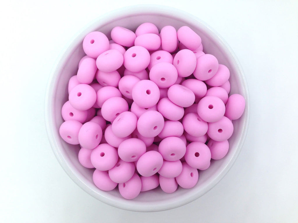 Light Pink Mini Abacus Silicone Beads