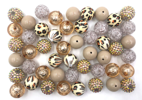 Gold Leopard Chunky Bead Mix