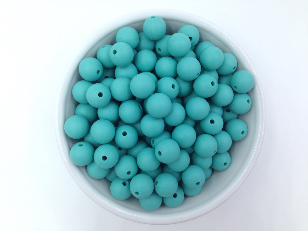 12mm Seafoam Silicone Beads
