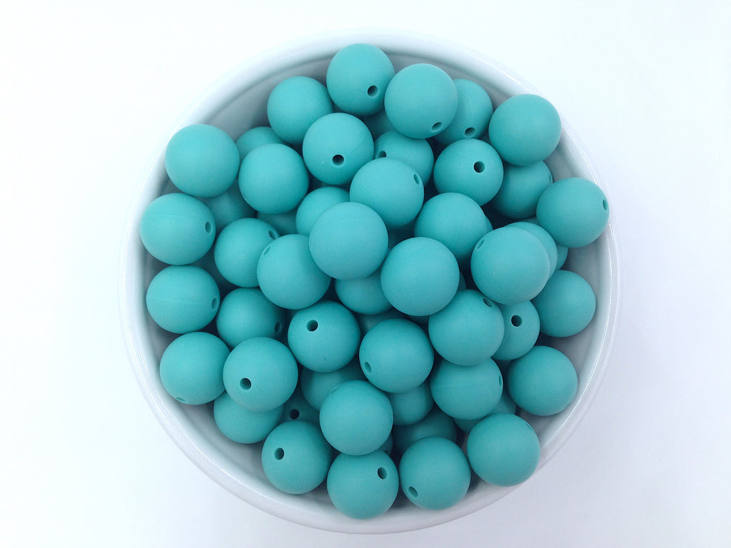 15mm Seafoam Silicone Beads