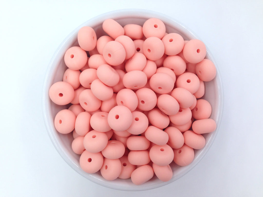 Peach Peony Mini Abacus Silicone Beads