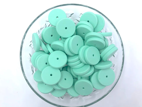 NEW!  25mm Mint Coin Silicone Beads