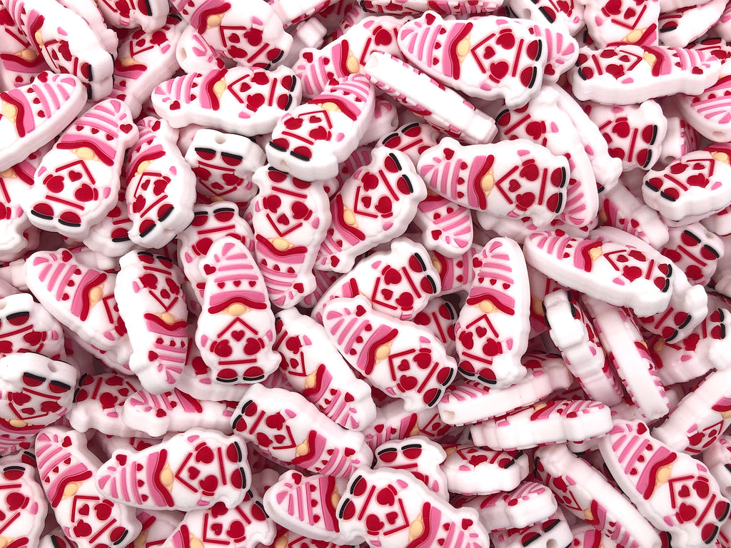 Valentine Gnome Silicone Beads