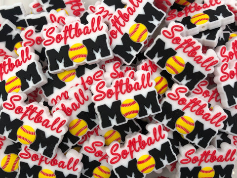 Softball Mom Silicone Beads