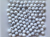 9mm White Marble Silicone Beads