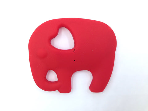 Elephant Silicone Teether--Red