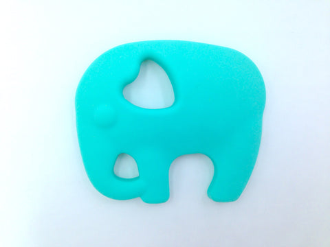 Elephant Teether--Light Turquoise