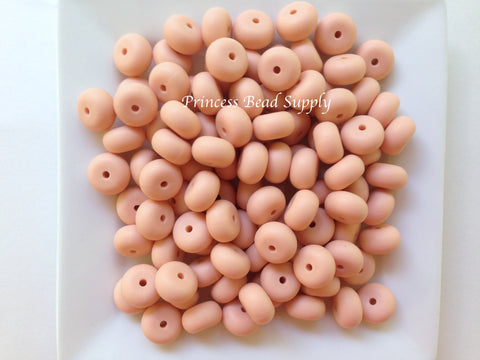 Peach Mini Abacus Silicone Beads