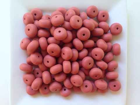 Maroon Mini Abacus Silicone Beads