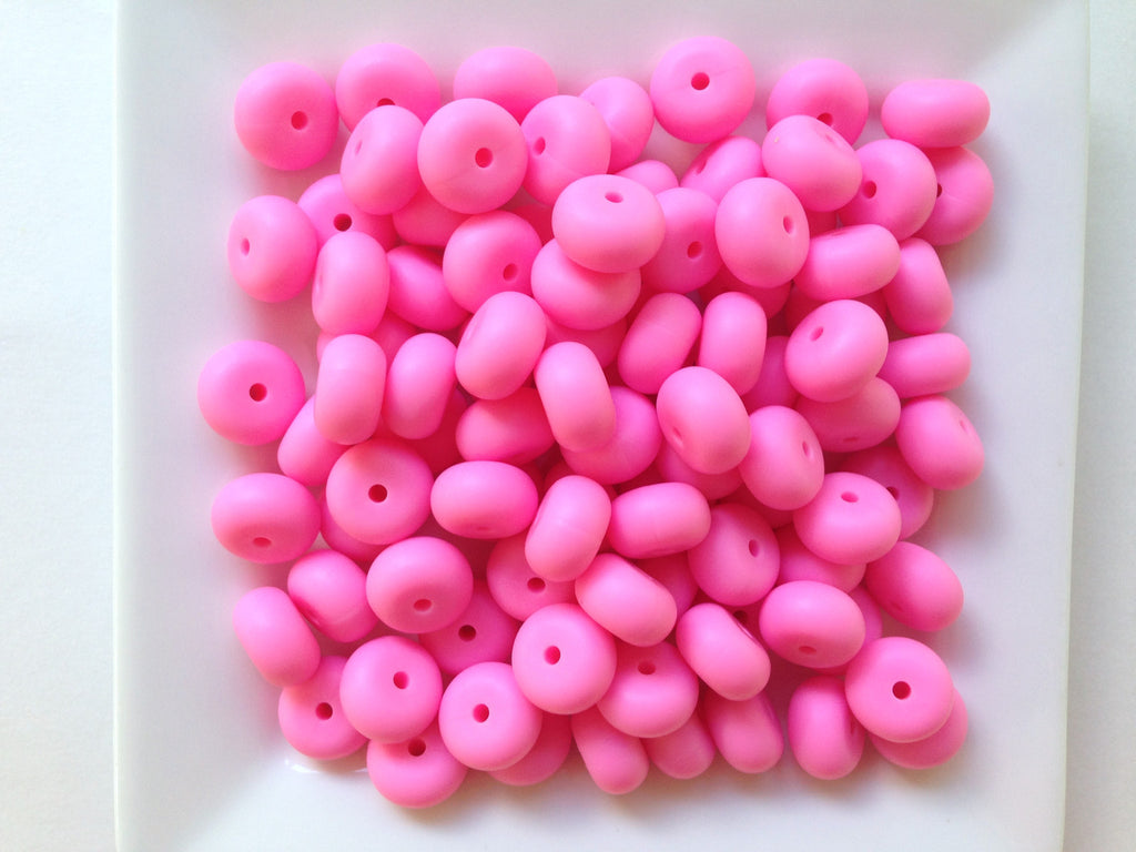 Pink Mini Abacus Silicone Beads